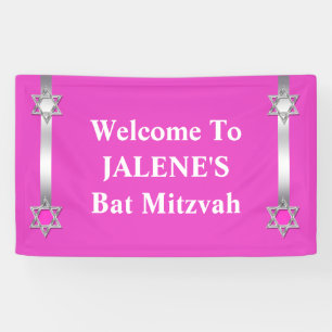 Schläger mitzvah Stern-David-Rosa Banner
