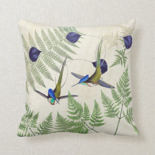 Schläger-Schwanz Kolibri-Vogel-Farn-Wurfs-Kissen Kissen