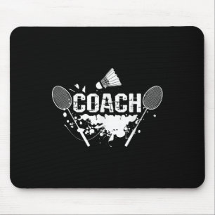 Schläger Smash Shuttle Trainer Badminton Mousepad