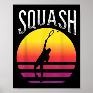 Schläger Squash Ball Squash Court Badminton Poster