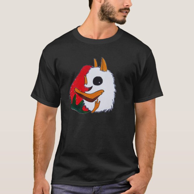 Schläger u. Erdbeere T-Shirt (Vorderseite)