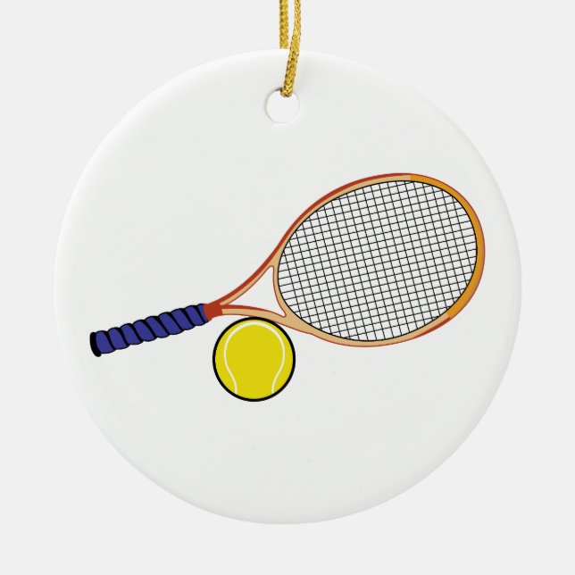 Schläger und Ball Keramikornament (Vorne)