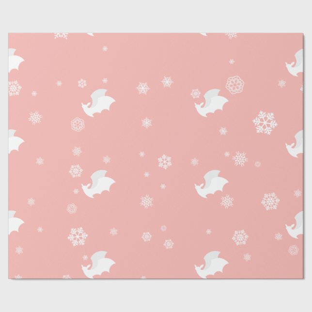 Schläger und Schneeflocke-Packpapier Geschenkpapier (Saum)
