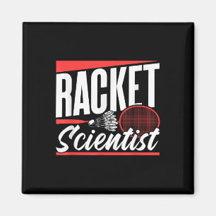 Schläger-Wissenschaftler-Liebhaber-Badminton-Match Magnet