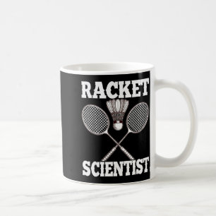 Schläger-Wissenschaftler Lustiger Badminton Kaffeetasse