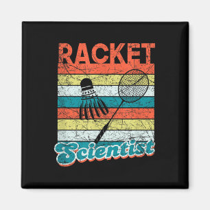 Schläger-Wissenschaftler Lustiger Badminton-Spiele Magnet
