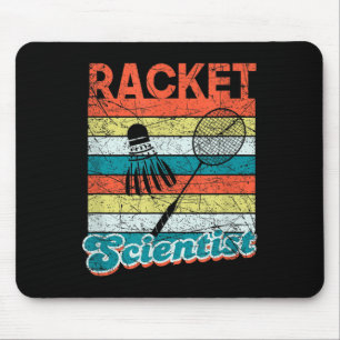 Schläger-Wissenschaftler Lustiger Badminton-Spiele Mousepad