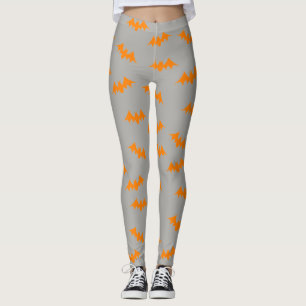 Schlägerconfetti-Gamaschen orange/Grau Leggings