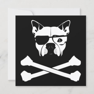 Schlägerrasse und Totenkopf Einladung