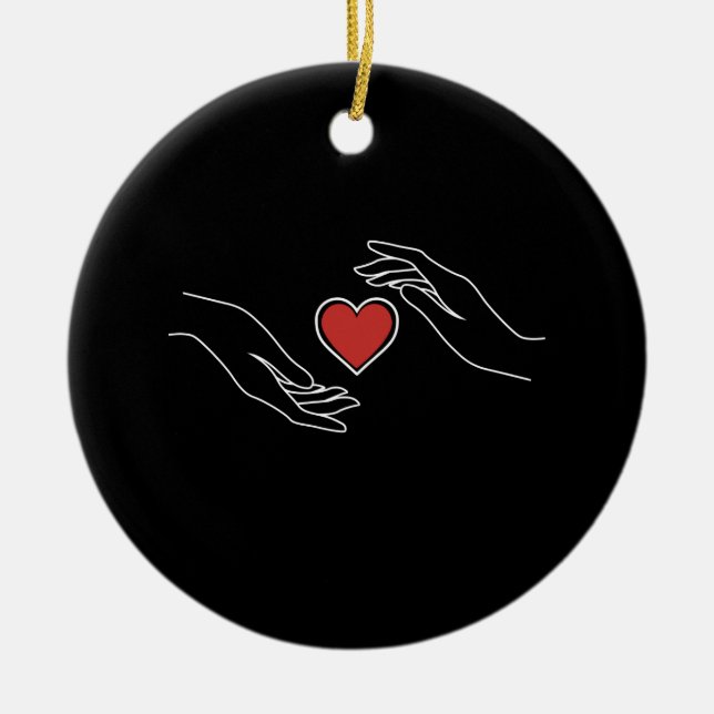 Schlagherz Keramik Ornament (Vorne)
