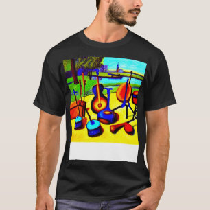 Schlaginstrumente sitzen im Park und warten T-Shirt