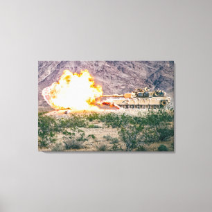 SCHLAGTANK - M1 Abrams 24x36 Leinwanddruck