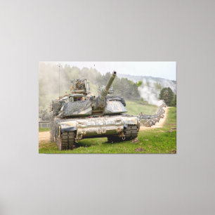 SCHLAGTANK - M1 Abrams 40x60 Leinwanddruck