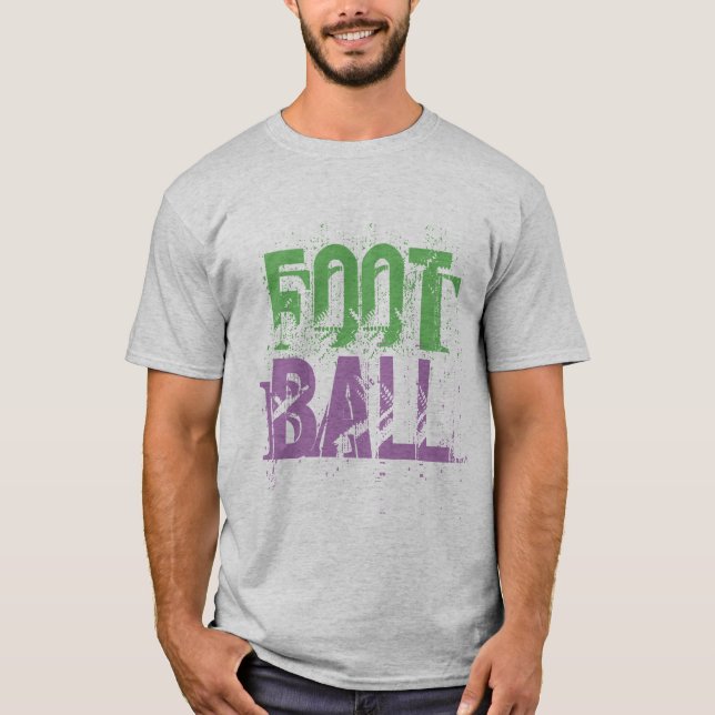 Schlagwortfußball-T - Shirt-Design T-Shirt (Vorderseite)