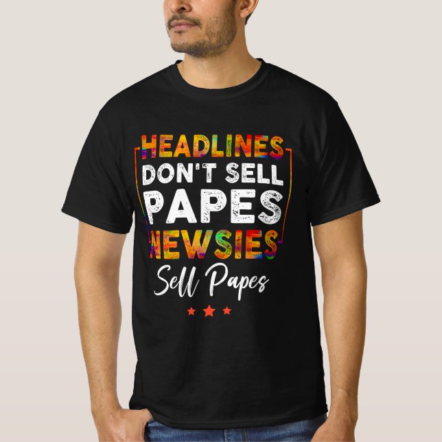 Schlagzeilen Don_t verkaufen Papes Newsies verkauf T-Shirt (Vorderseite)