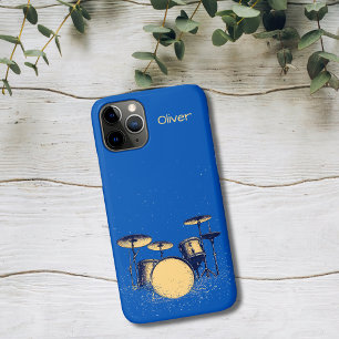 Schlagzeug auf Blau Case-Mate iPhone Hülle