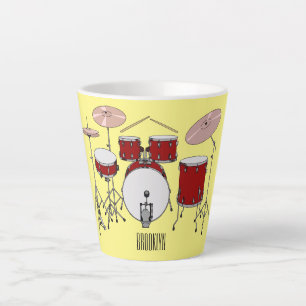 Schlagzeug Cartoon-Illustration Milchtasse
