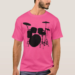 Schlagzeug-Design mit Becken, Snare-Trommel, Bass- T-Shirt