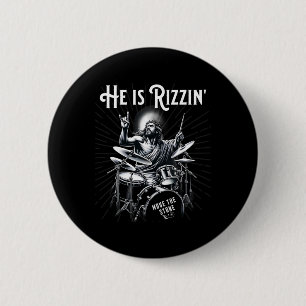 Schlagzeug Drum Funny Rizz Er Rizzin Jesus Drum Button