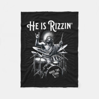 Schlagzeug Drum Funny Rizz Er Rizzin Jesus Drum Fleecedecke