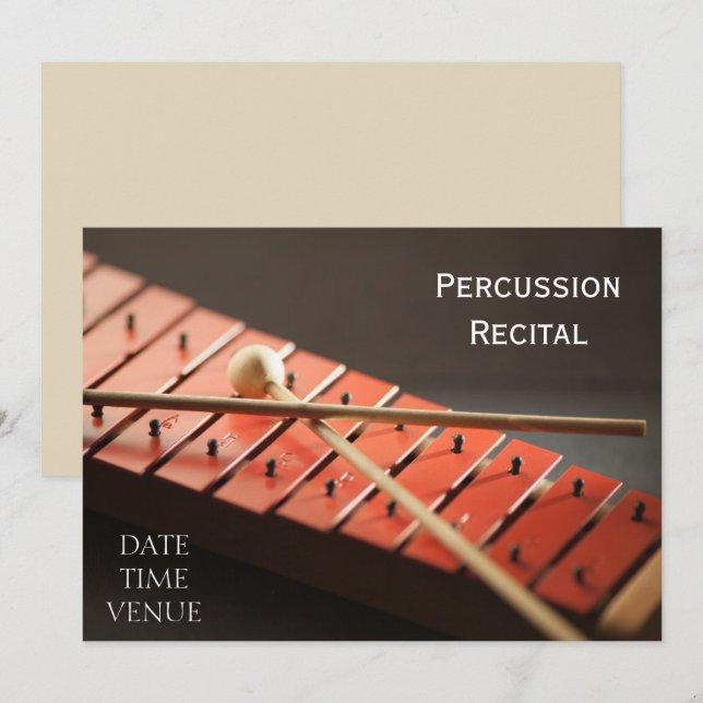 Schlagzeug Einladung (Vorne/Hinten)