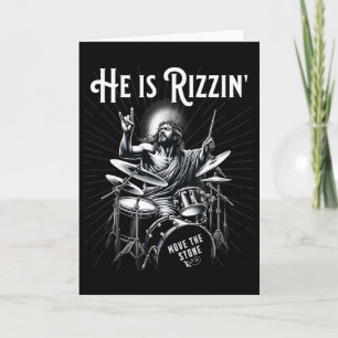 Schlagzeug Lustiges Rizz Er ist Rizzin Jesus Tromm Karte