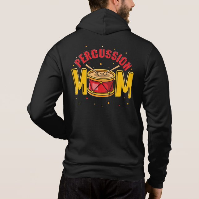 Schlagzeug Mama Marching Band Drum für Mütter Hoodie (Rückseite)