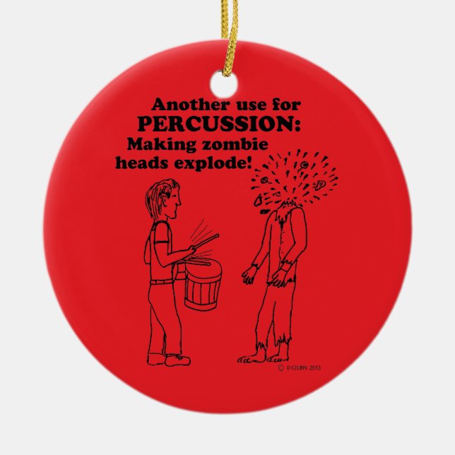 Schlagzeug Zombie Explode Keramik Ornament (Vorne)