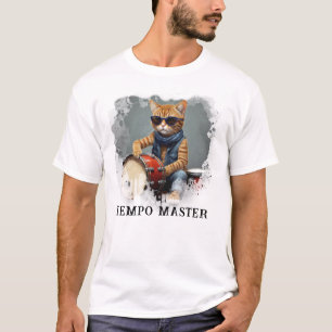 *~* Schlagzeuger Cool Cat AP91  DRUMMER Hip  T-Shirt