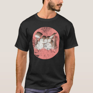 Schlagzeuger Drumset Retro Vintage T-Shirt