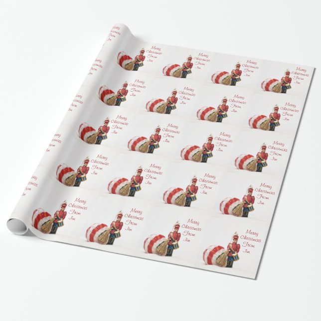 Schlagzeuger-Jungen-und Weihnachtsball Geschenkpapier (Ungerollt)