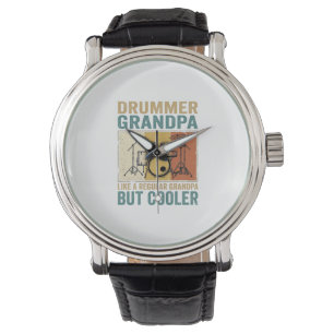 Schlagzeuger-Opa wie ein normaler Opa, aber cooler Armbanduhr