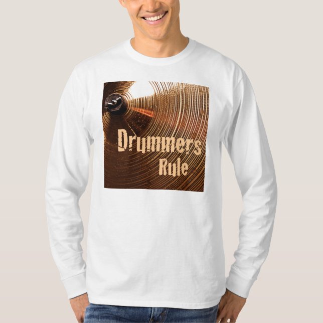 Schlagzeuger-Regel Longsleeve Shirt (Vorderseite)
