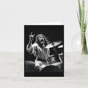 Schlagzeuger Rock Jesus Schlagzeug  Karte