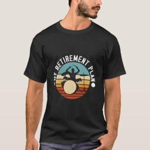 Schlagzeuger Trommeln Heavy Band Ruhestandsplan T-Shirt