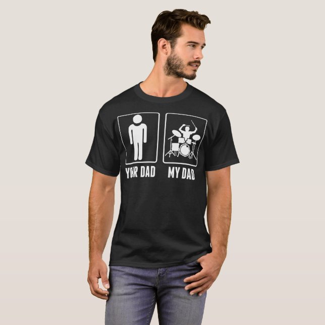 Schlagzeuger trommelt Ihren Vater mein T-Shirt (Vorne ganz)