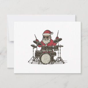 Schlagzeuger Weihnachten Lustig Vintage Santa spie