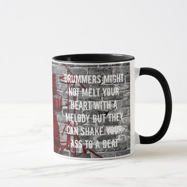 Schlagzeuger-Zitat Tschads Szeliga Tasse (Rechts)