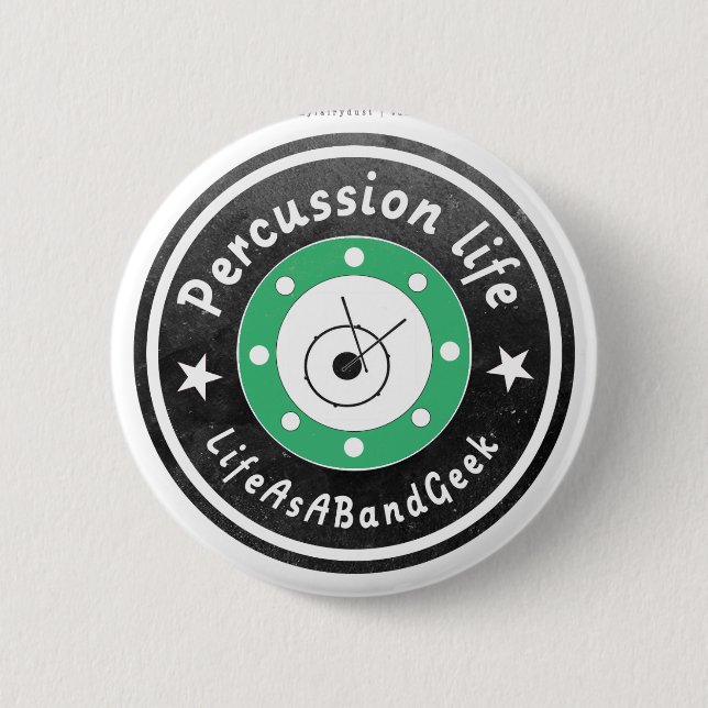 Schlagzeugleben Button (Vorderseite)
