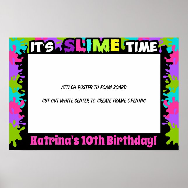 Schlamm-Fotobooth-Rahmenposter-Fotorequisite Poster (Vorne)