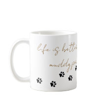 Schlammige Pfoten Kaffeetasse