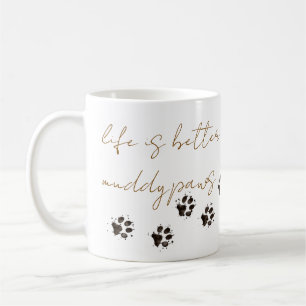 Schlammige Pfoten Kaffeetasse