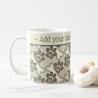 Schlammige Tatzen und Knochen-Hundeliebhaber Kaffeetasse