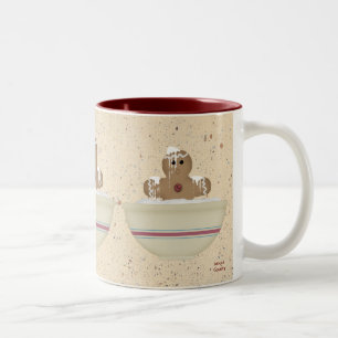 Schlammiger Lebkuchenmann-Becher Zweifarbige Tasse