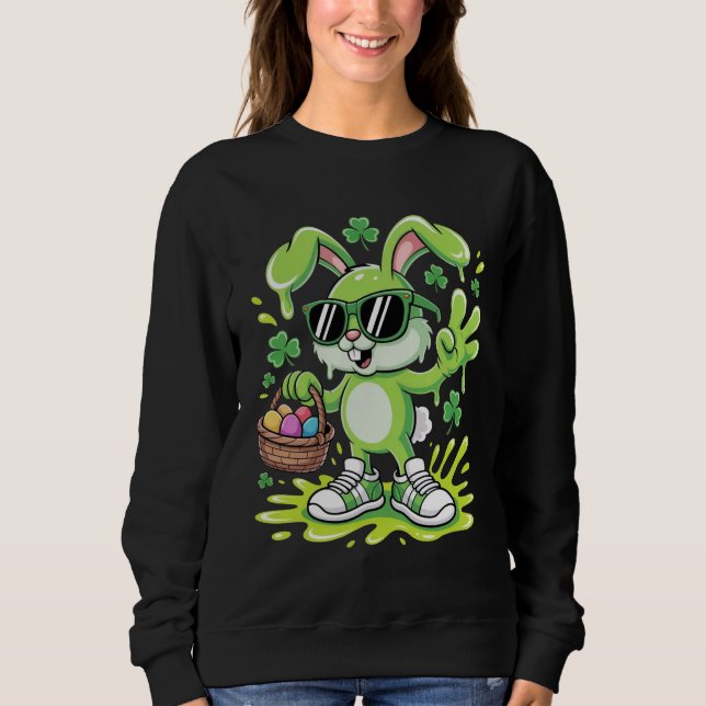 Schlammiger Osterhase Sweatshirt (Vorderseite)
