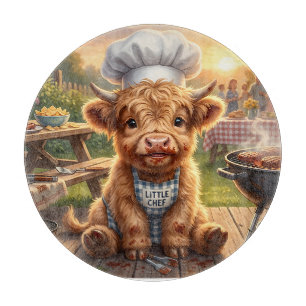 Schlammiges Grillen Highland-Rind Schneidebrett