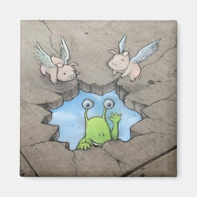 Schlammloch (mit Schweinen) Magnet (Vorne)