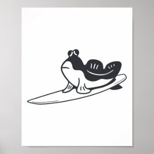 Schlammspringer surft. Minimalistisches Design für Poster
