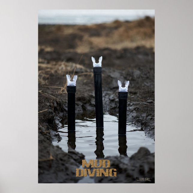 Schlammtauchen w Titel Mattposter Poster (Vorne)