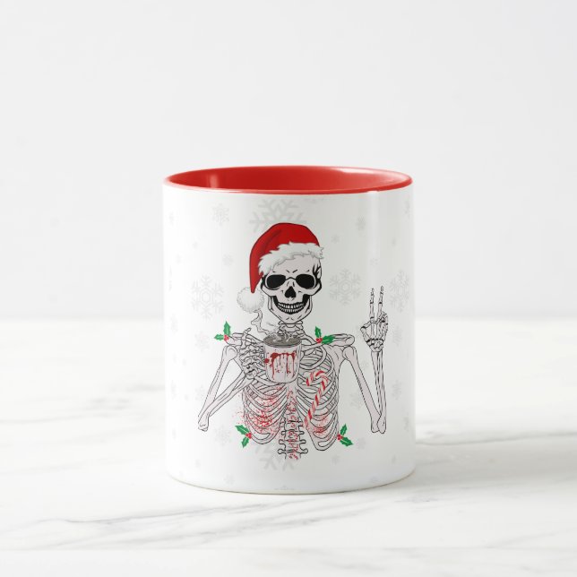 Schlampe im Spooky-Stil: Skeleton-Tasse Tasse (Zentrum)